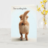 新しい子犬おめでとう カード (黄色い花)