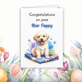 新しい子犬おめでとう!ラブラドール カード