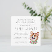 新しい子犬がやってくる！｜子犬のお披露目パーティーご招待 招待状 (スタンド正面)