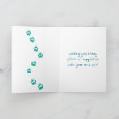 新しい子犬のおめでとう カード (内部)