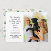 新しい子犬のペットの養子縁組の写真のお知らせ 招待状 (正面/裏面)