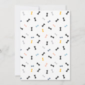 新しい子犬の写真の採用のお知らせ 招待状 (裏面)