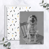 新しい子犬の写真の採用のお知らせ 招待状