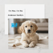 新しい子犬の写真発表 ポストカード (正面/裏面)