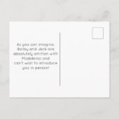 新しい子犬または犬のお知らせ、ペットの里親募集カード ポストカード (裏面)