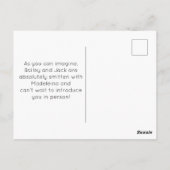 新しい子犬または犬のお知らせ、ペットの里親募集カード ポストカード (裏面)