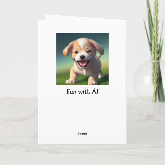 新しい子犬を迎えて カード (裏面)