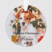 新しい子犬用初めてのクリスマスオーナメントと写真 オーナメント (正面)