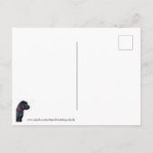 新しい子犬 – ピンクガール新しいペット – 犬の誕生日子犬 案内ポストカード (裏面)