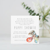 新しい子犬|子犬用シャワー招待状 招待状 (スタンド正面)
