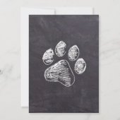 新しい子犬 – 素朴 Pet Dog Photo Chalkboard Puppy 案内状 (裏面)