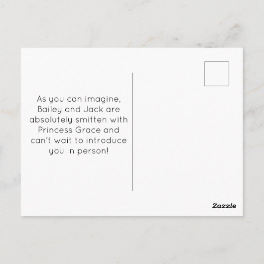 新しい子猫または猫の発表カード ポストカード (裏面)