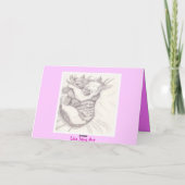 新しい子猫ピンク、おめでとう カード (裏面)