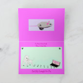 新しい子猫ピンク、おめでとう カード (内部)