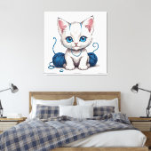 新しい子猫 キャンバスプリント (インサイチュ (寝室))