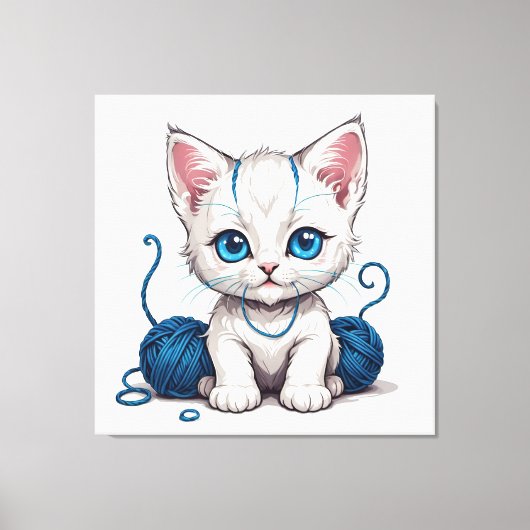 新しい子猫 キャンバスプリント (正面)