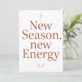 新しい季節 新しいエネルギー  inspirational グリーティングカード シーズンカード (スタンド正面)