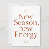 新しい季節 新しいエネルギー  inspirational グリーティングカード シーズンカード (裏面)