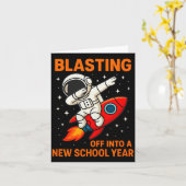 新しい学年度に突入！宇宙飛行士のダブ カード (黄色い花)