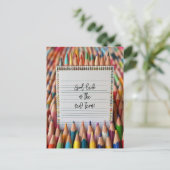 新しい学期に幸運を祈る ポストカード (スタンド正面)