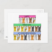 新しい学校で初めて幸せな日 ポストカード (正面/裏面)