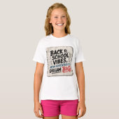 新しい学校のワクワク – 少女の冒険ティー Tシャツ (正面フル)