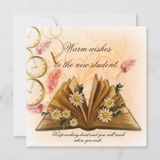 新しい学生カードに暖かい願い (正面)