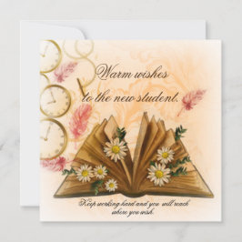 新しい学生カードに暖かい願い