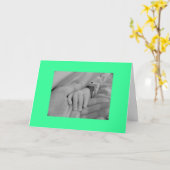 新しい孫おめでとう カード (黄色い花)