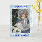 新しい孫をおめでとう カード (黄色い花)