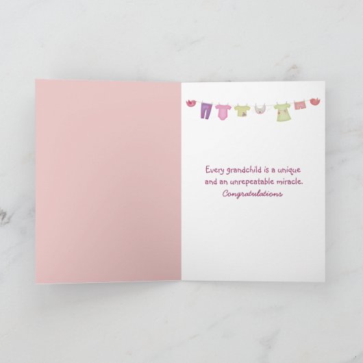 新しい孫娘 カード (内部)