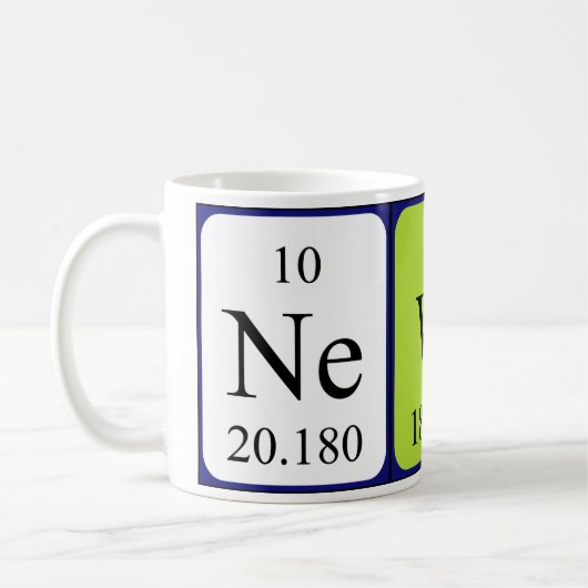 新しい定期テーブル名mag コーヒーマグカップ (左)