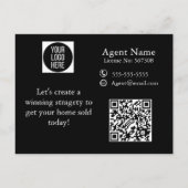 新しい実在不動産エージェントのはがき ポストカード (裏面)