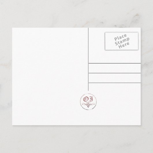 新しい家おめでとうございます:ポップ・アートの図形 案内ポストカード (裏面)