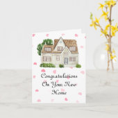 新しい家おめでとうございます、感動の日 カード (黄色い花)