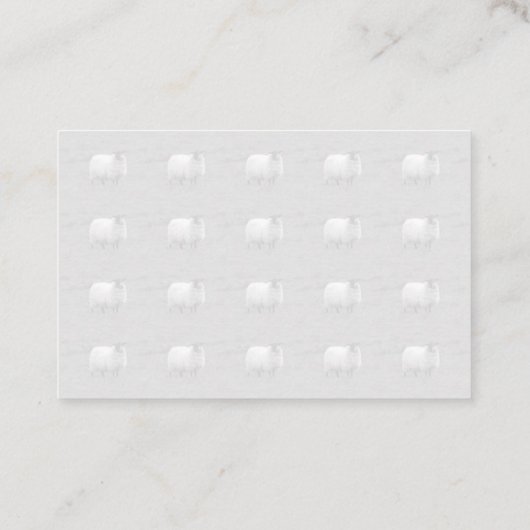 新しい家および住所田舎ヒツジカード 名刺 (裏面)