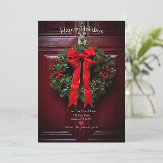 新しい家からのホリデーシーズンのご挨拶 シーズンカード (スタンド正面)