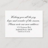 新しい家からハッピーホリデー エンクロージャーカード (裏面)