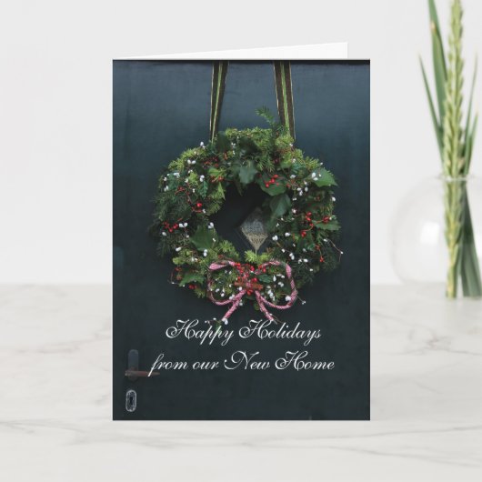 新しい家からハッピーホリデー シーズンカード (正面)