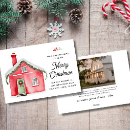 新しい家からメリークリスマスの写真 シーズンカード