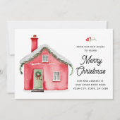 新しい家からメリークリスマスの写真 シーズンカード (正面)