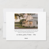 新しい家からメリークリスマスの写真 シーズンカード (裏面)