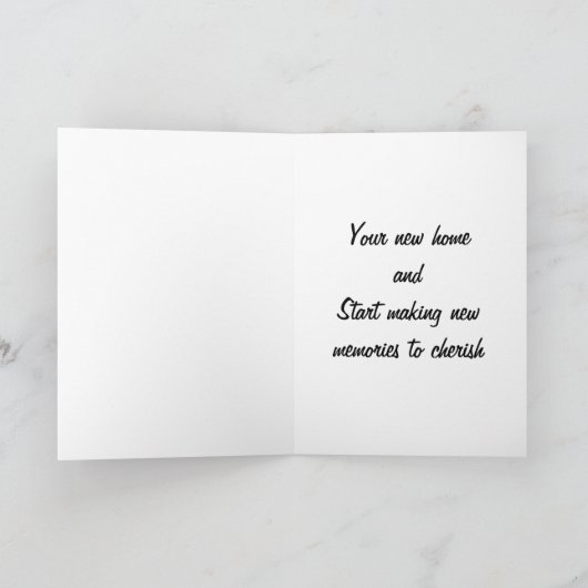 新しい家でのんびりと楽しんでください カード (内部)