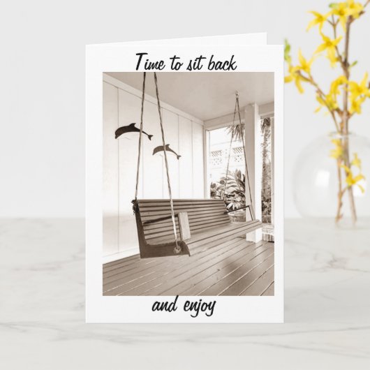 新しい家でのんびりと楽しんでください カード (黄色い花)