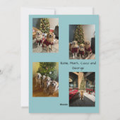 新しい家での新年のクリスマスカード シーズンカード (裏面)