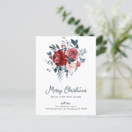 新しい家でクリスマスを楽しむ シーズンポストカード