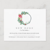 新しい家でホリデーシーズンを過ごすお知らせ 引っ越ししました ポストカード (正面)