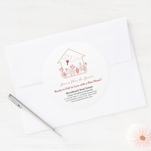 新しい家で愛を育む準備はできていますか？｜不動産プロモーション ラウンドシール (封筒)