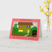 新しい家で頑張れ カード (黄色い花)