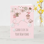 新しい家で頑張ろう カード (黄色い花)